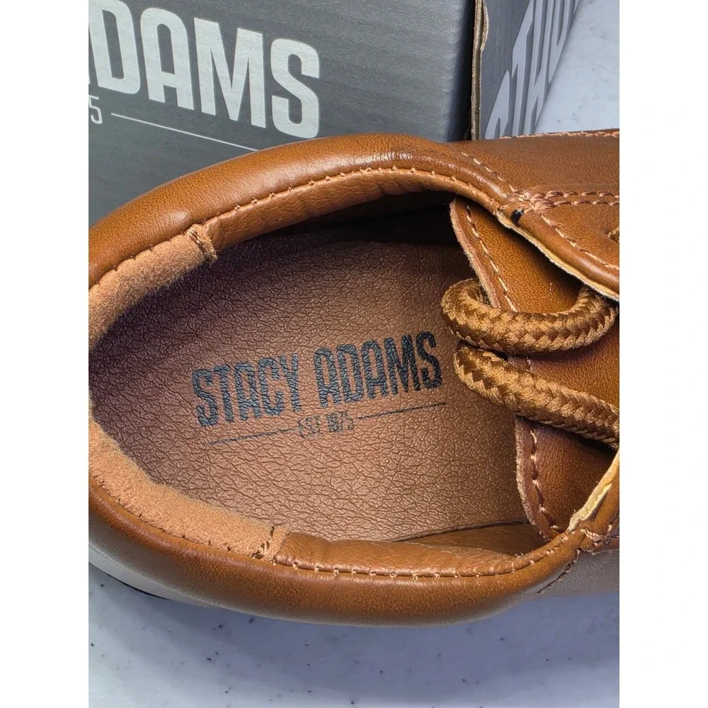 Stacy Adams Austin Boys Dress Shoes Cognac Brown Lace Up Oxfords Size 6M New
